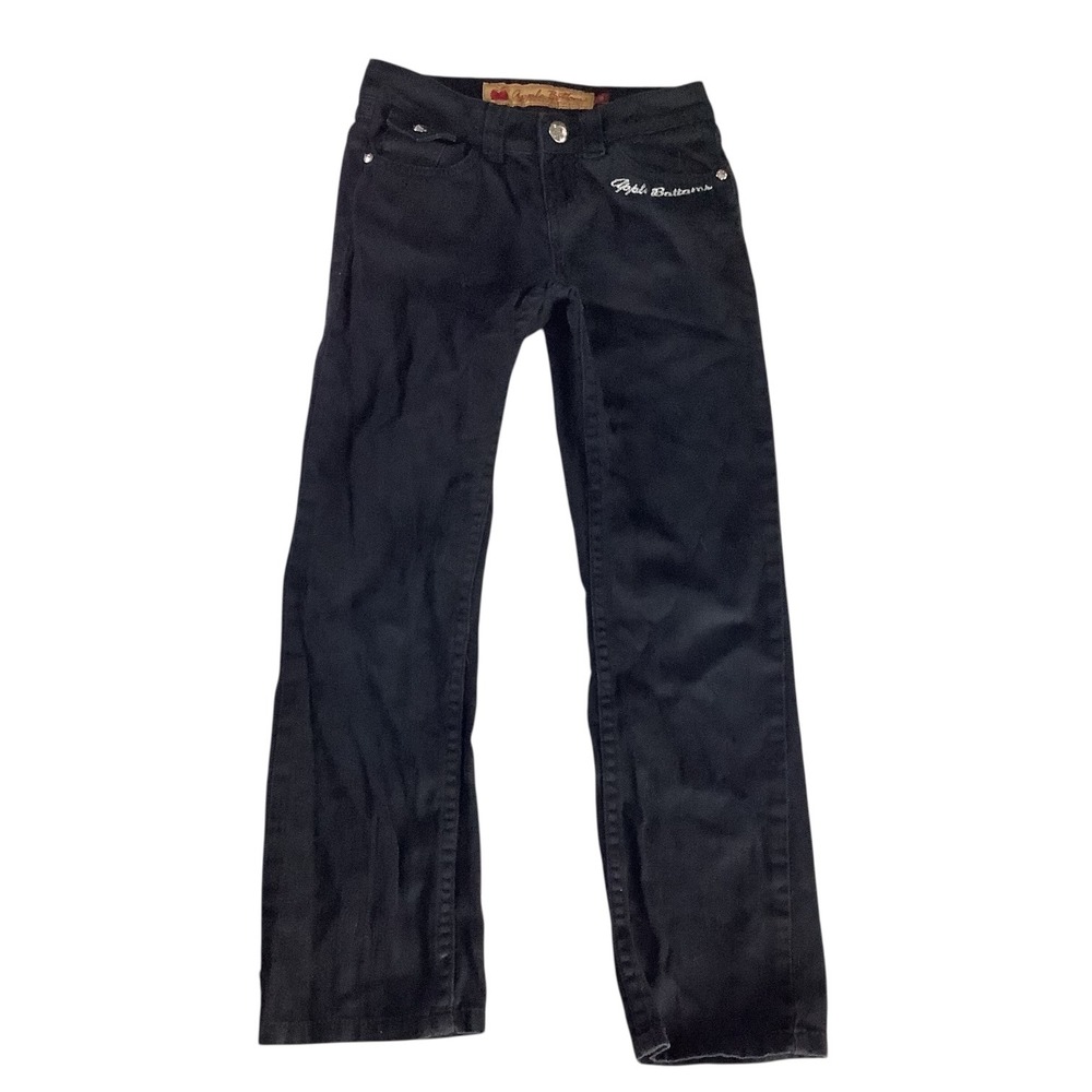 Apple Bottoms Girls Black Denim Jeans Embellished Pocket Size‎ 8